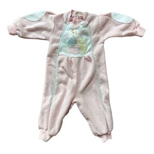 Vintage Bright Future Infant One Piece Outfit Pink w Cat Size 6-9  months